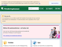Tablet Screenshot of forsakringskassan.se